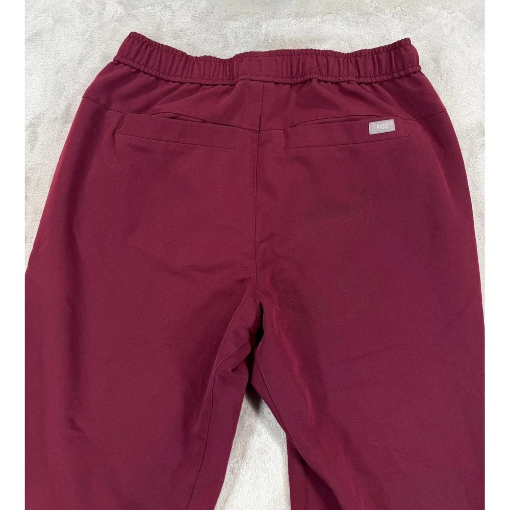 FIGS Mens Scrub Pants Technical Collection Jogger Burgundy XS/S Short